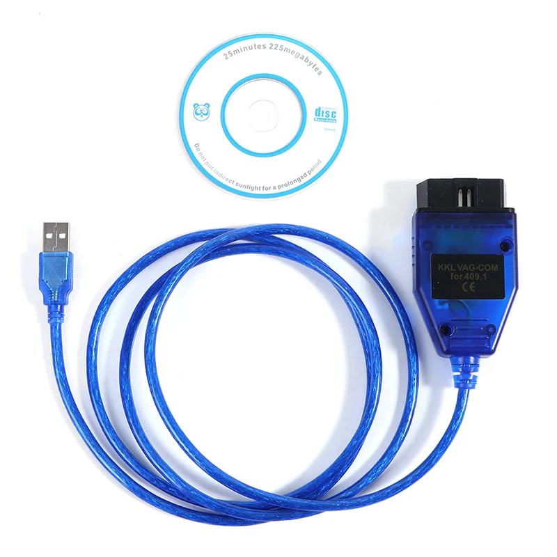 

Сканер OBD2 для VW, Audi, Seat, Volkswagen, черный/синий, VAG-COM, 409,1, Vag Com 409Com, Vag 409,1, Kkl, диагностический кабель USB