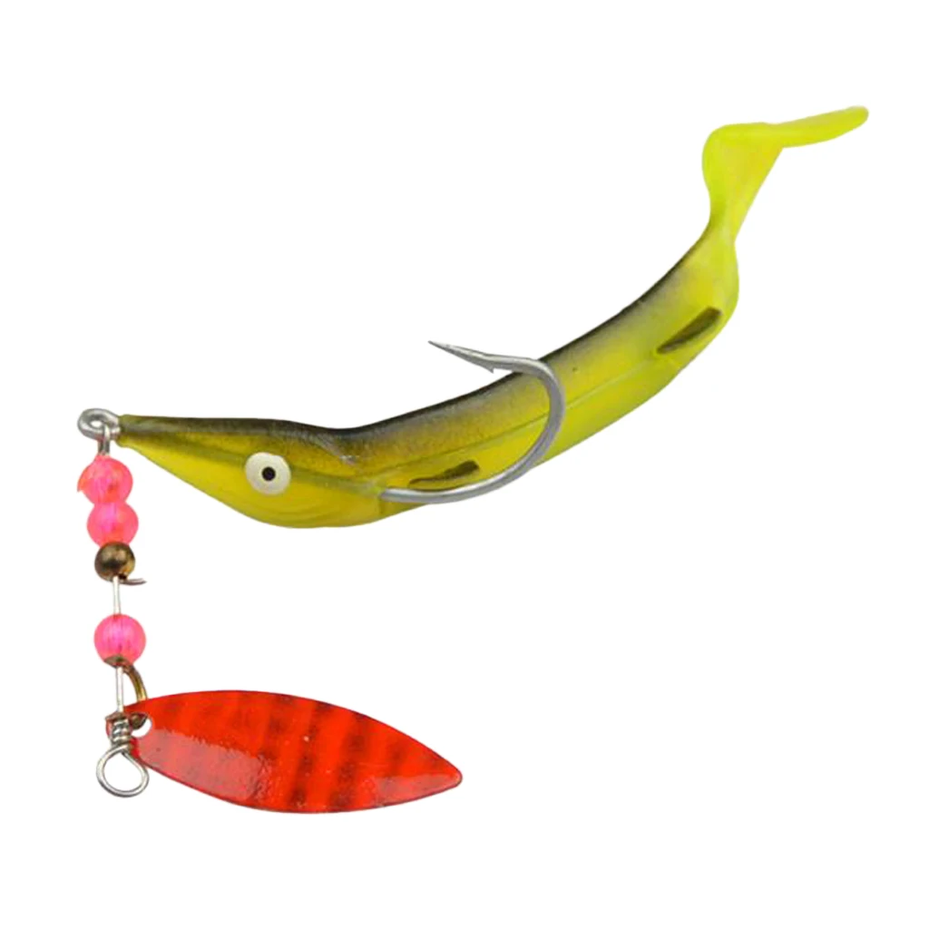 1 Piec Eye Lure T Tail Soft Fishing with Single Hook Tackle | Спорт и развлечения