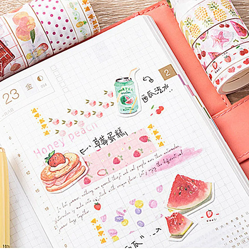 10 шт. милые Фламинго васи клейкая лента Kawaii декоративная для маскировки детей