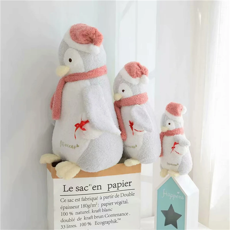 

1pcs dropshipping christmas Penguin Plush Toys Penguin Wearing a scarf doll Soft Animal Stuffed Dolls for Children Birthday Gift