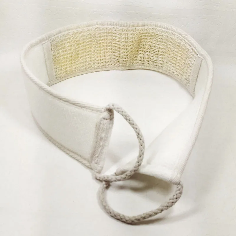

Flax Cotton Soft Exfoliating Back Strap Bath Brush Shower Massage Spa Scrubber Sponge Body Skin Health Cleaning HJL2019
