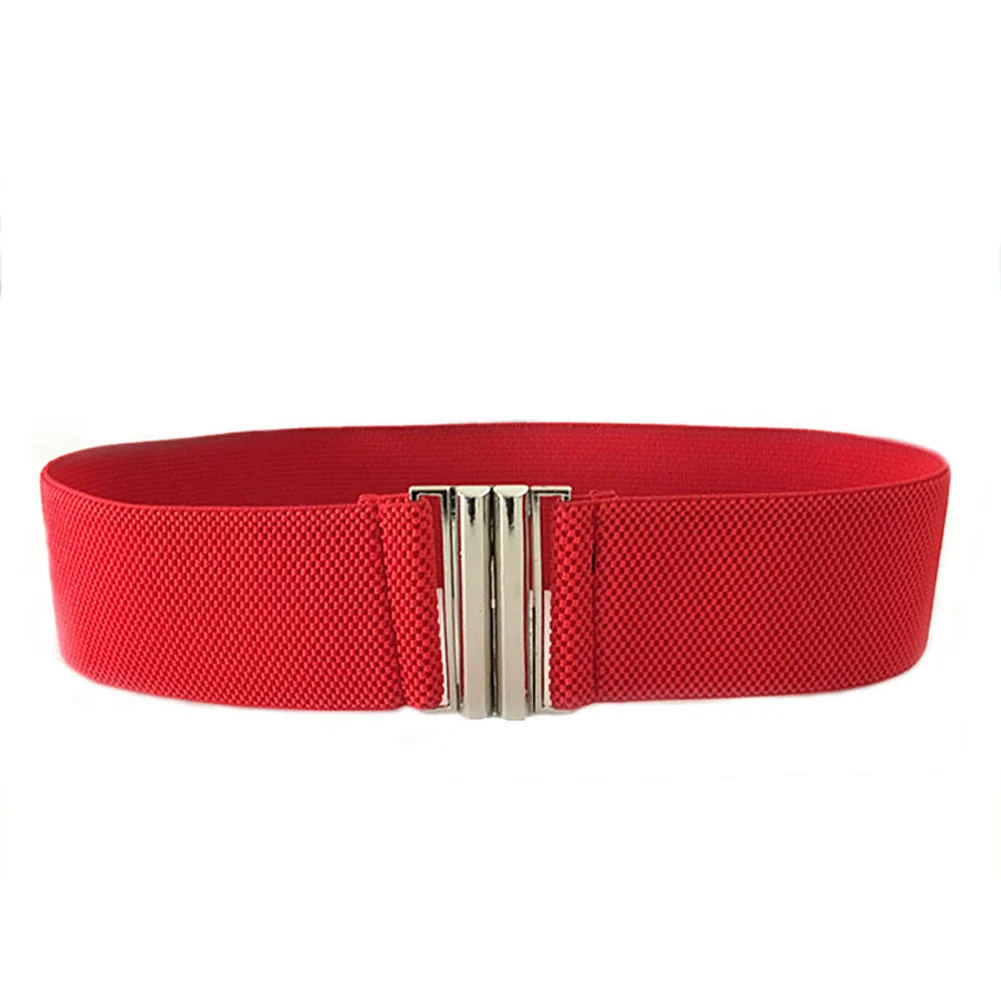 

Metal Accessories Ladies Solid Elastic Waist Durable Soft Buckle Fashion Trimmer Stretch Waistband Women Belt Korean Style