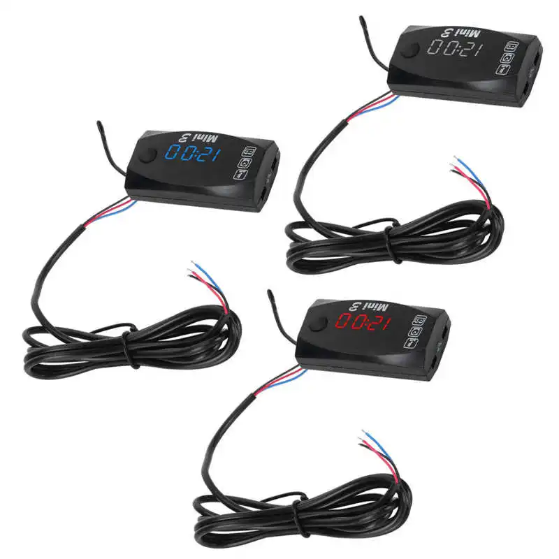 

3 in 1 Motorcycle Meter Temperature Time Voltmeter Easy To Install Motorcycle Electronic Meter for Data Monitoring for
