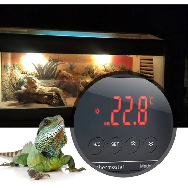 

10A AC-112 Outlet Thermostat Digital Temperature Controller Aquarium Heater Accessories with Waterproof Sensor