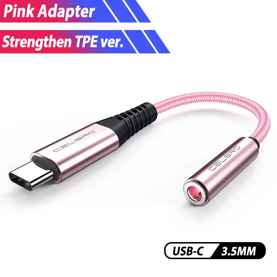 Pink Usb type C до 3,5 мм Aux аудио адаптер для Xiaomi Mi 9 samsung Note 10 Plus Oneplus 7T pro 3,5 мм разъем для наушников Aux аудио адаптер - Цвет: Pink