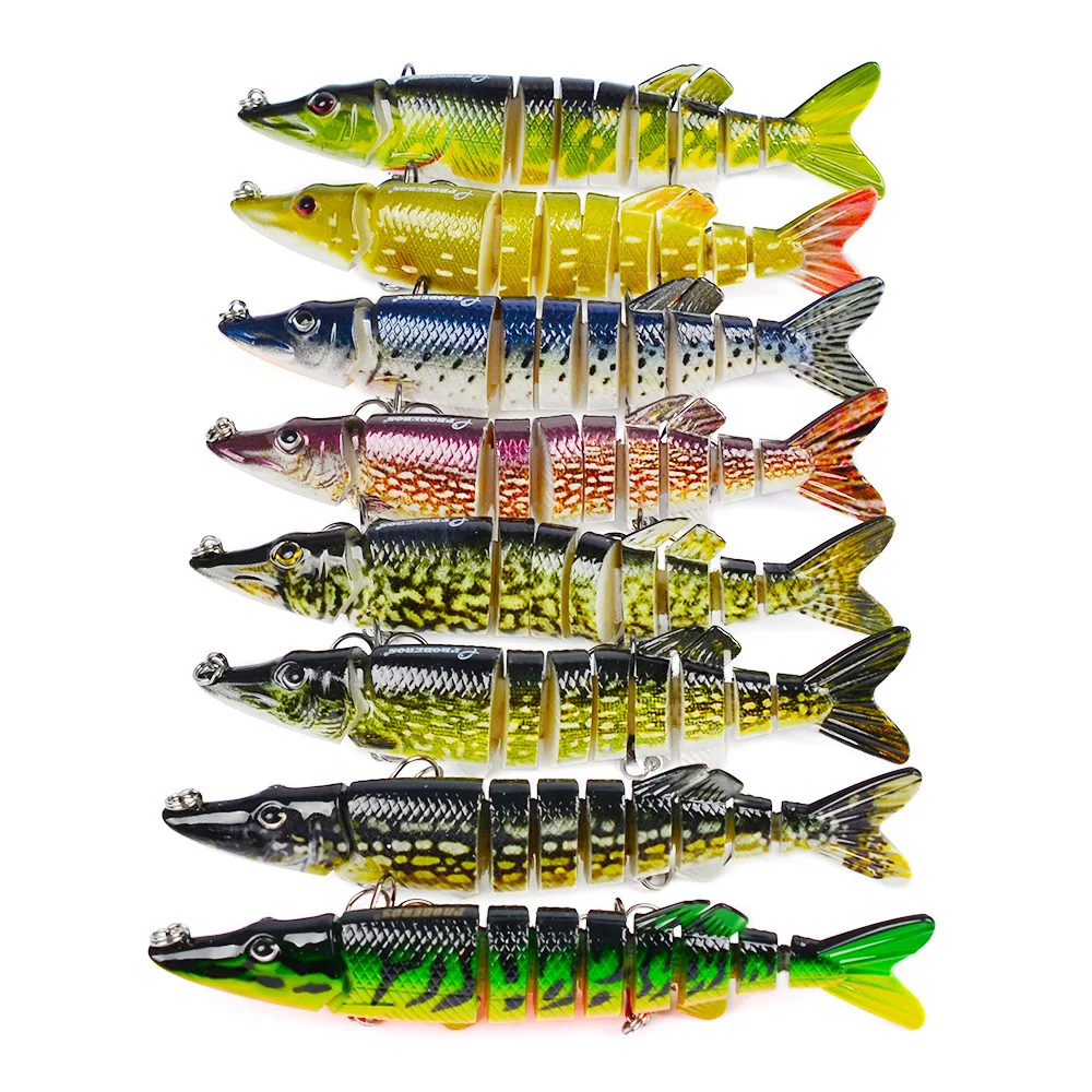 9 сегментов (Wobbler) похожая на настоящую жесткие приманки Джеркбейт рыболовный