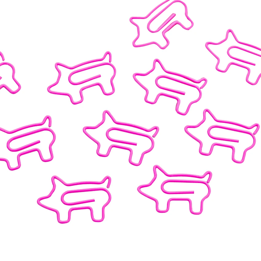 10 шт./лот Новинка Kawaii розовый поросенок бумажный зажим Закладка офисные