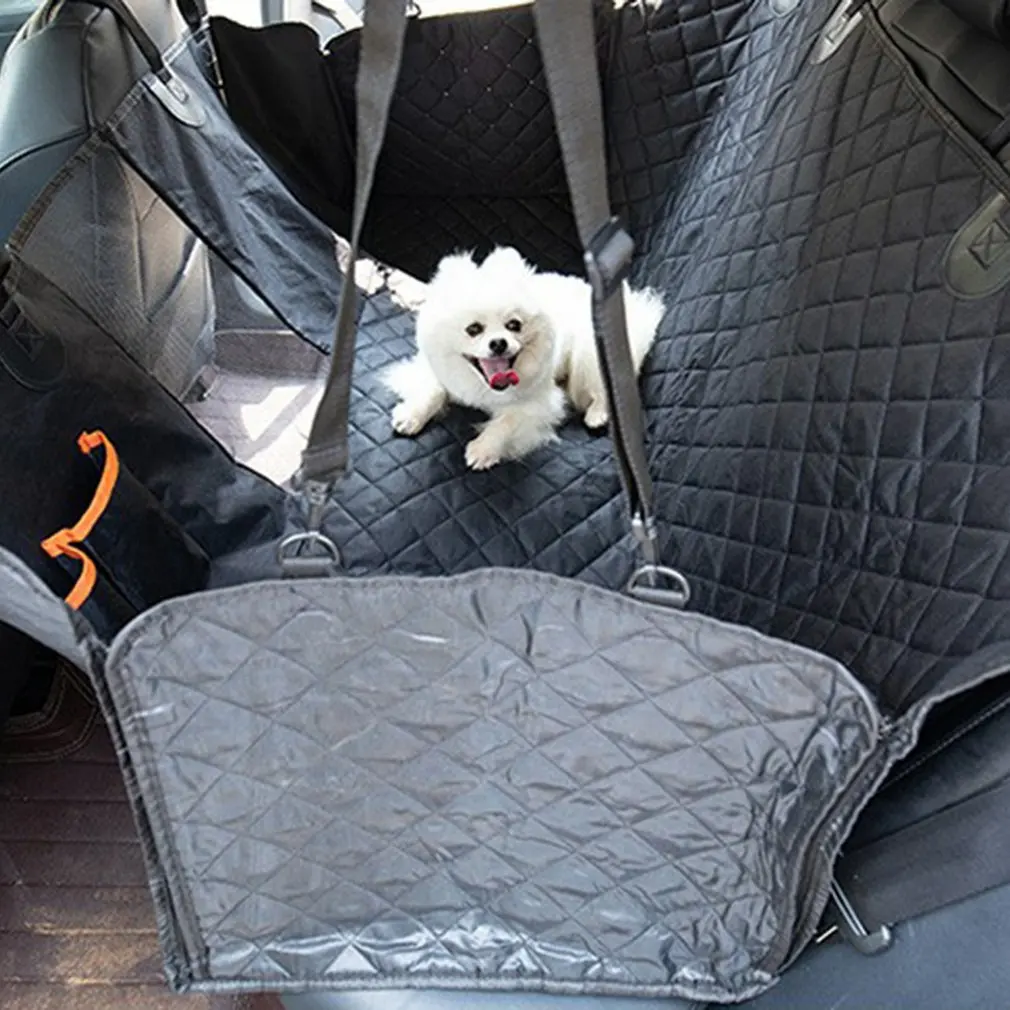 ?? 4イン1犬のカーシートカバー防水プロテクターマット安全旅行アクセサリー猫犬ペットキャリア車のリアバックシートマット