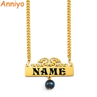 anniyo up to 10 letter customize letters pendant necklaces nameplate womenpersonalized name hawaiian kiribati jewelry 231021