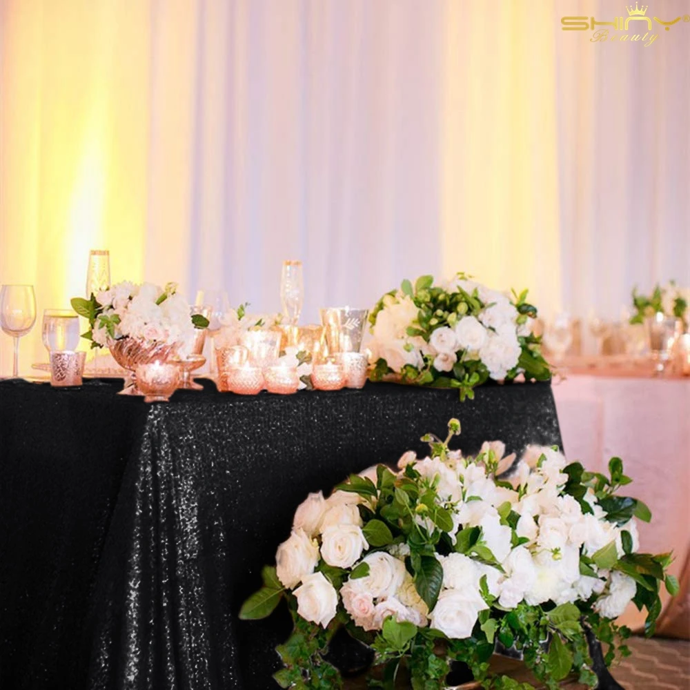 Скатерти с блестками 60x102 дюйма черные скатерти черная блестящая скатерть для дня