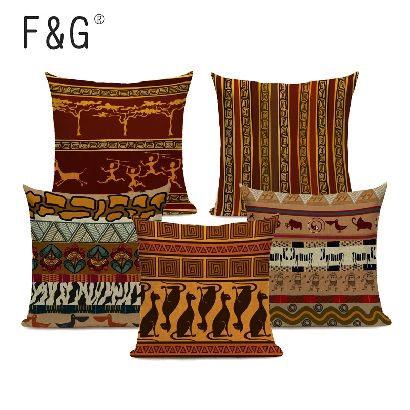 В африканском стиле Трайбл с геометрическим узором декоративная наволочка в