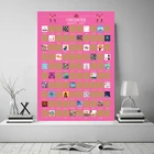 Постер с защитой от царапин, 100 даты, список фотографий, обои, украшение на стену, картины, эстетическая цветная печать, постеры для влюбленных