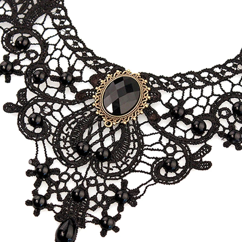 2020 сексуальный черный кружевной воротник чокер с кристаллами ожерелья женские
