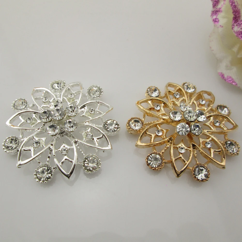 Металлические стразы 5 шт. цветочные украшения для свадебных торжеств диаметром