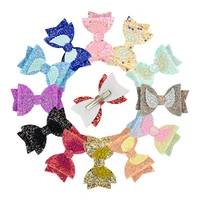 14color 1pc handmade baby bows hair clip hair accessories sequins bow barrettes cute butterfly shiny glitter hairpin girls kids