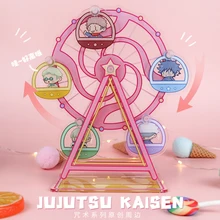 Anime Jujutsu Kaisen Itadori Yuji Gojo Satoru Inumaki Toge Rotatable Ferris Wheel Desktop Decor Stand Model Plate Toy Cosplay