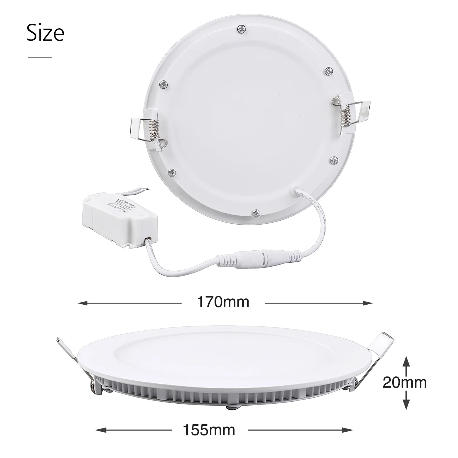 12 Вт Малый Панель лампы теплый белый холодный два вида светильник Цвет круг 220 V 2