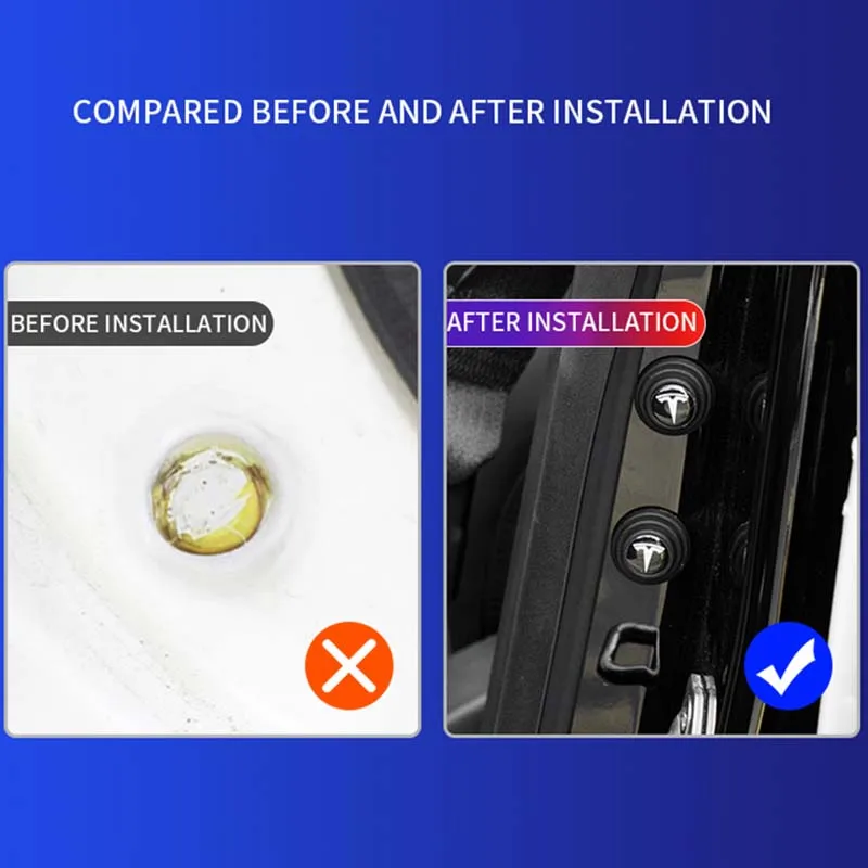 Звуковая ударопрочная буферная наклейка на дверь автомобиля s для Tesla Model 3