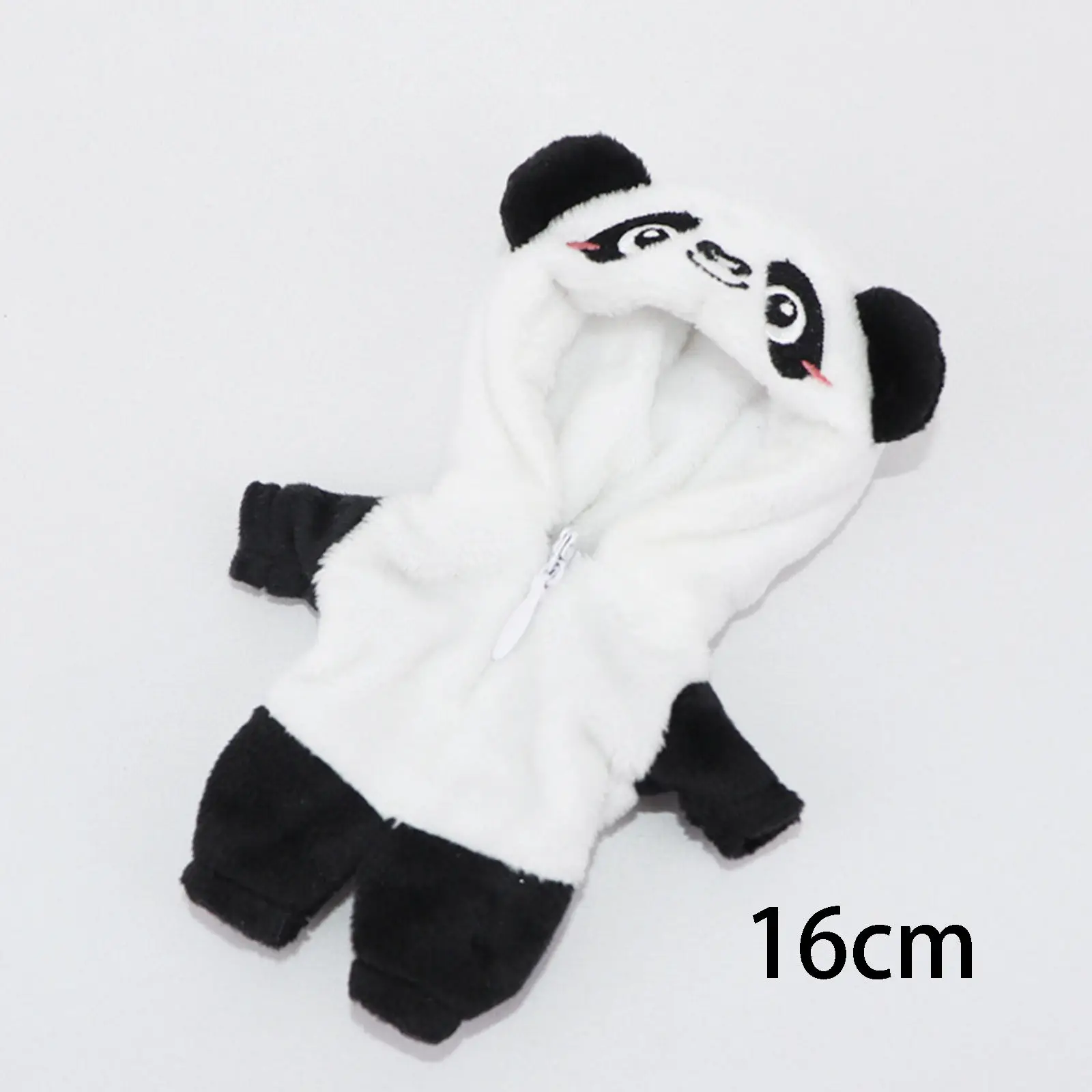 

16cm Doll Clothes Panda Jumpsuit Zipper Design Doll Outfit Animal Furnishing Girls Gifts Doll Accessories Plush for for Ob11