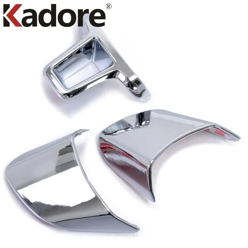 Для Volkswagen For VW Golf 6 MK6 2010-2014 Polo 2011-2014 ABS Chrome внутренняя оплетка рулевого колеса Trims 4