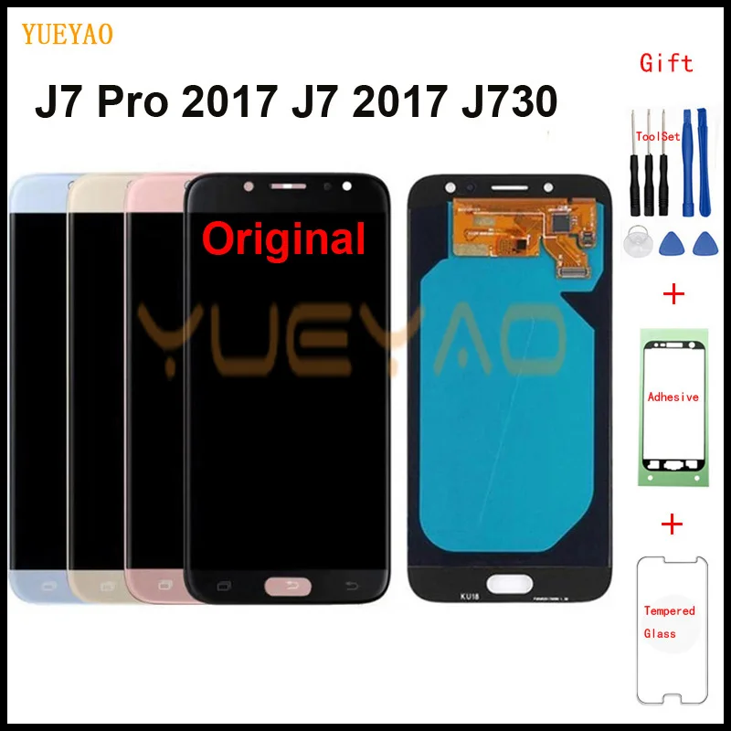 Оригинальный ЖК-дисплей для Samsung Galaxy J7 Pro 2017 J730 J730F и сенсорный экран дигитайзер в