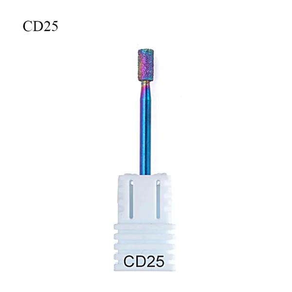 CD25 1 шт. электрические сверла для ногтей радужные алмазные фрезы для маникюра аксессуары роторные инструменты для дизайна ногтей LACD01-27-1 - Цвет: CD25