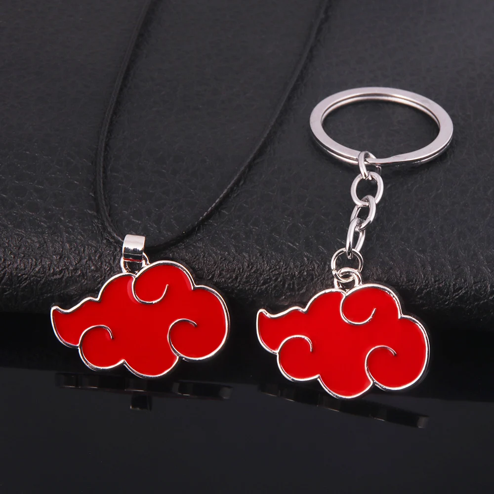 Cosplay Anime Necklace Red Cloud Sign Akatsuki Organization Itachi Pendant Rope Chain Cartoon Fans Jewelry Gift | Украшения и