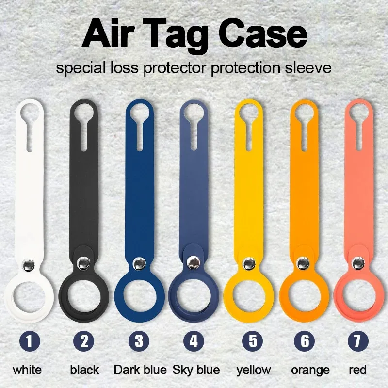 silicone for apple airtags loop case protective sleeve for apple locator tracker anti lost device keychain protective sleeve hot free global shipping