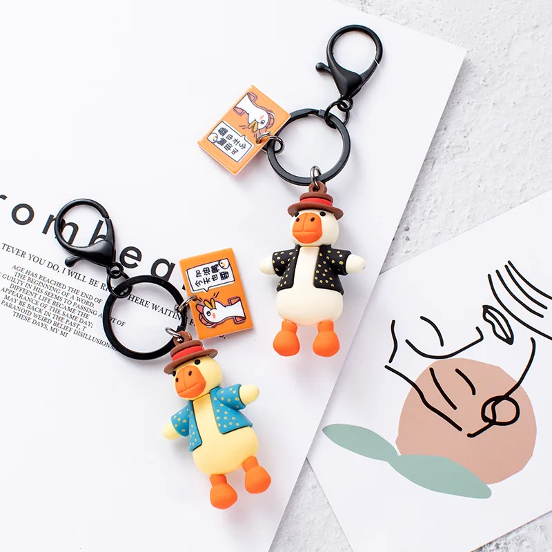 Новинка 2020 силиконовый заправляемый брелок с уткой мультяшный рюкзак утенком