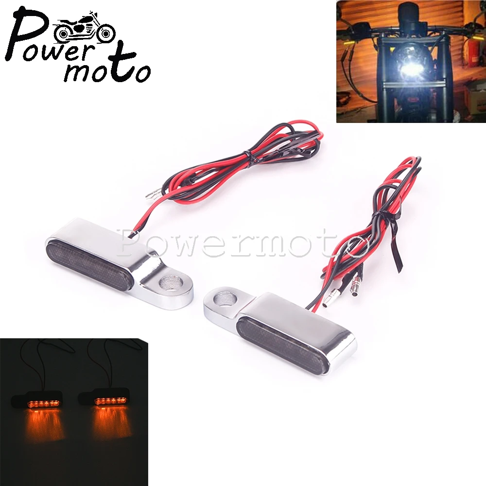 

Мини-указатели поворота для мотоцикла, 12 В, для Harley Cafe Racer Yamaha Suzuki Kawasaki Cruiser Bikes