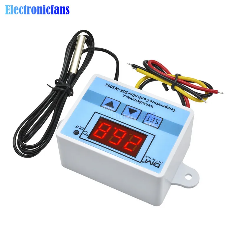 XH-W3002 W3002 цифровой AC110-220V DC 12 В 24 В W3002 светодиодный контроллер температуры микрокомпьютерный термостат - Цвет: DC 24V