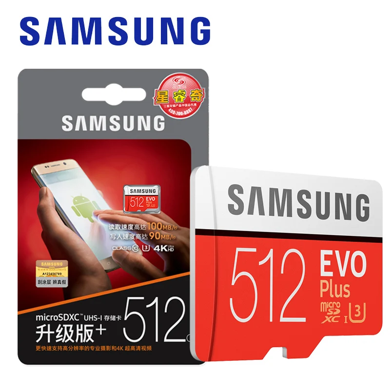 Карта памяти SAMSUNG Micro SD 512 ГБ 256 32 64 Гб 128 16 SDHC SDXC класса EVO + класс 10 C10 UHS TF карты Trans Flash