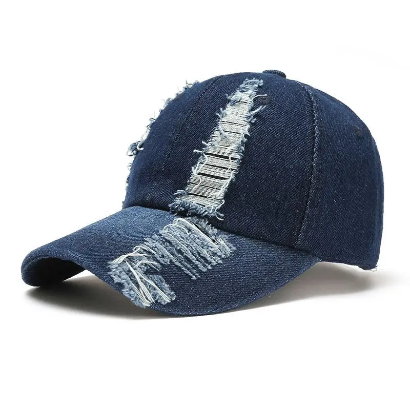 

Spring and Summer Hole Baseball Caps Women Men Hip Hop Sport Hats Autumn Fashion Worn Denim Cap Gorras