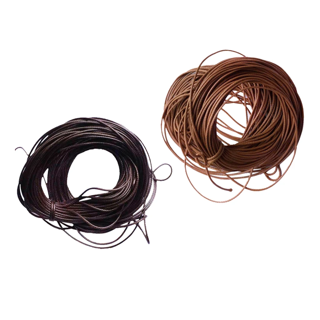 2 шт. 10 м 1 мм вощеный воск шнур провода DIY Шарм браслет веревка кулон ювелирные