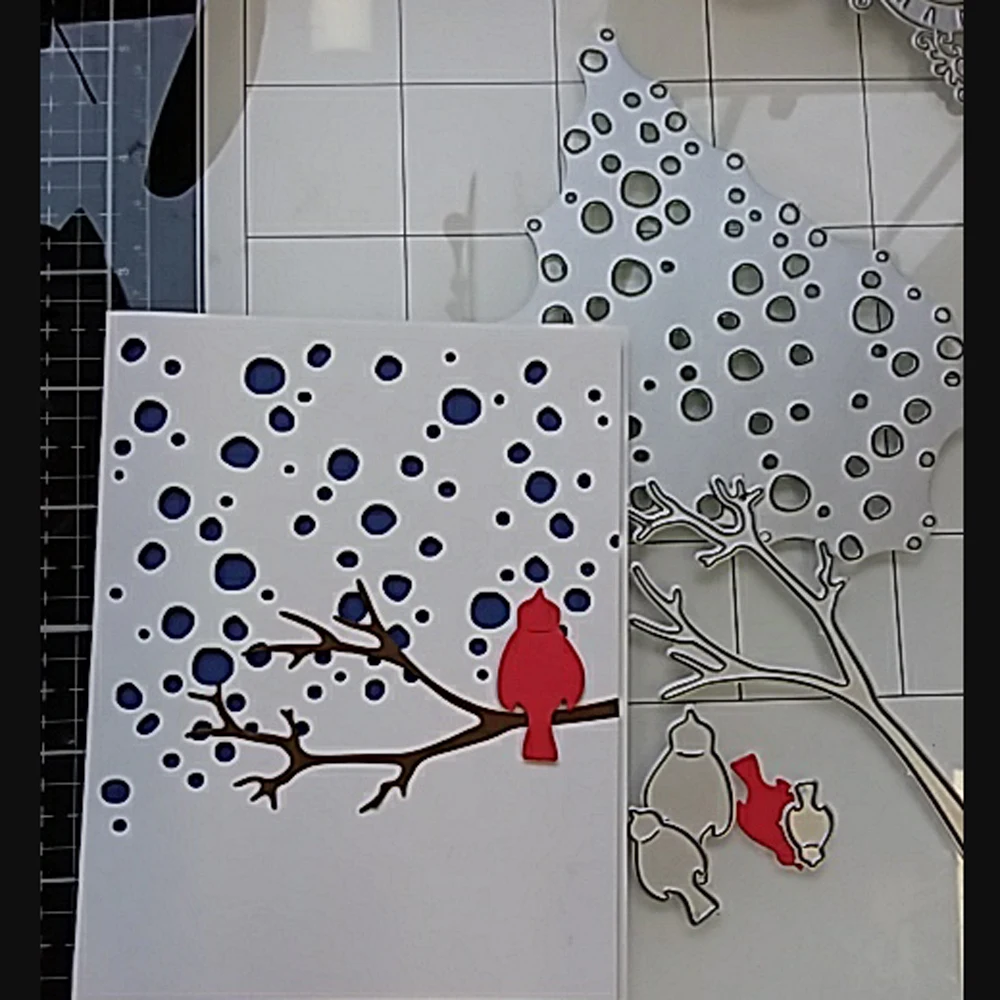 

Trees and birds Metal Cutting Dies for DIY Scrapbooking Album Paper Cards Decorative Crafts Embossing Die Cuts