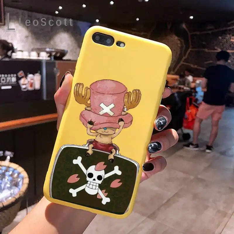

cute Chopper one Phone Case Yellow Candy Color for iPhone 6 7 8 11 12 s mini pro X XS XR MAX Plus