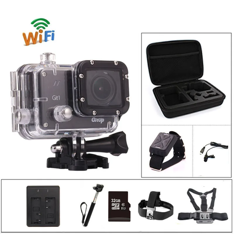 Спортивная камера GitUp Git1 1 5 дюймов ЖК дисплей экран WiFi HD 1080P 60fps водонепроницаемый