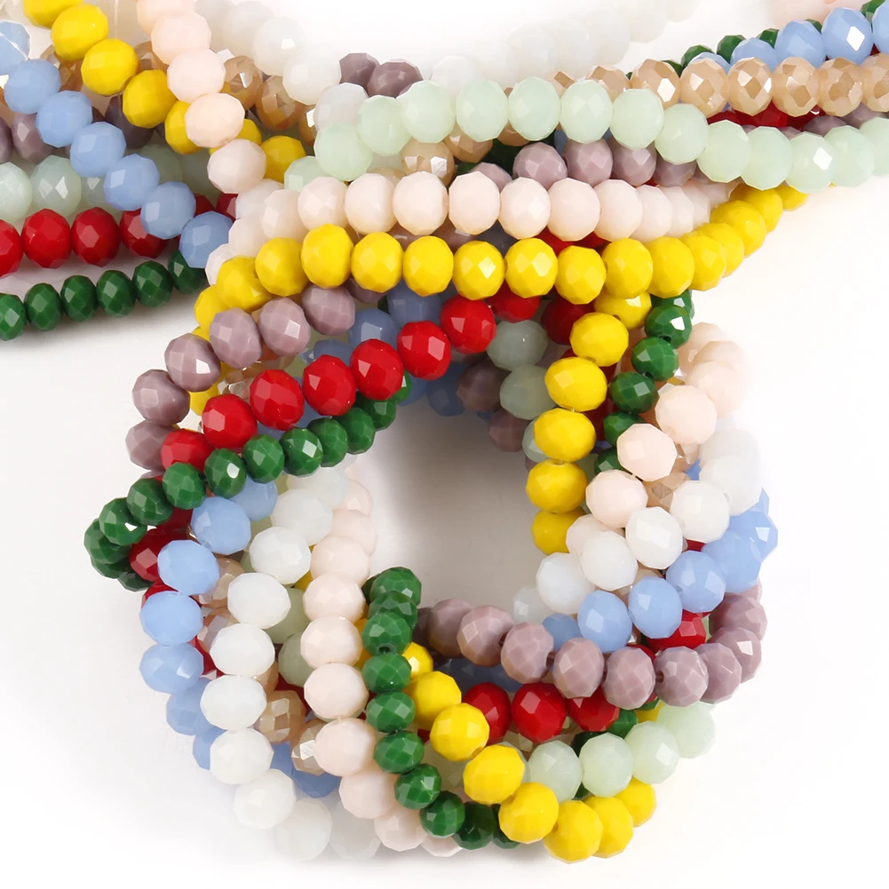 

Multicolor Shiny Faceted Austria Crystal Glass Beads for Jewerly Making DIY Handmade Bracelet Necklace Accessories 3 4 6 8mm