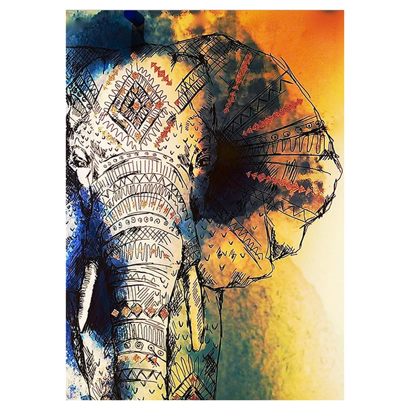 

5D DIY diamond painting full diamond abstract painting elephant home decoration wall handmade art christmas mosaic painting gift