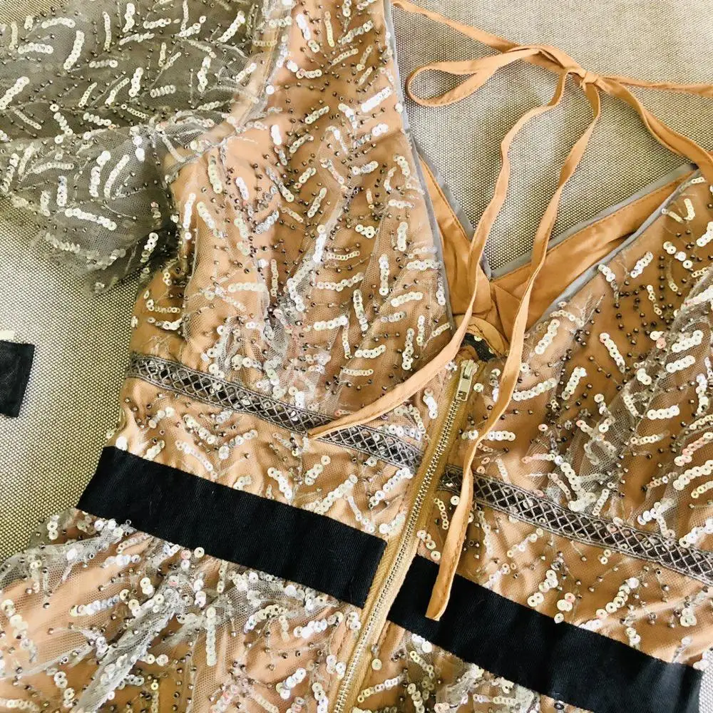 Новое поступление сексуальное женское мини-платье с V-образным вырезом и