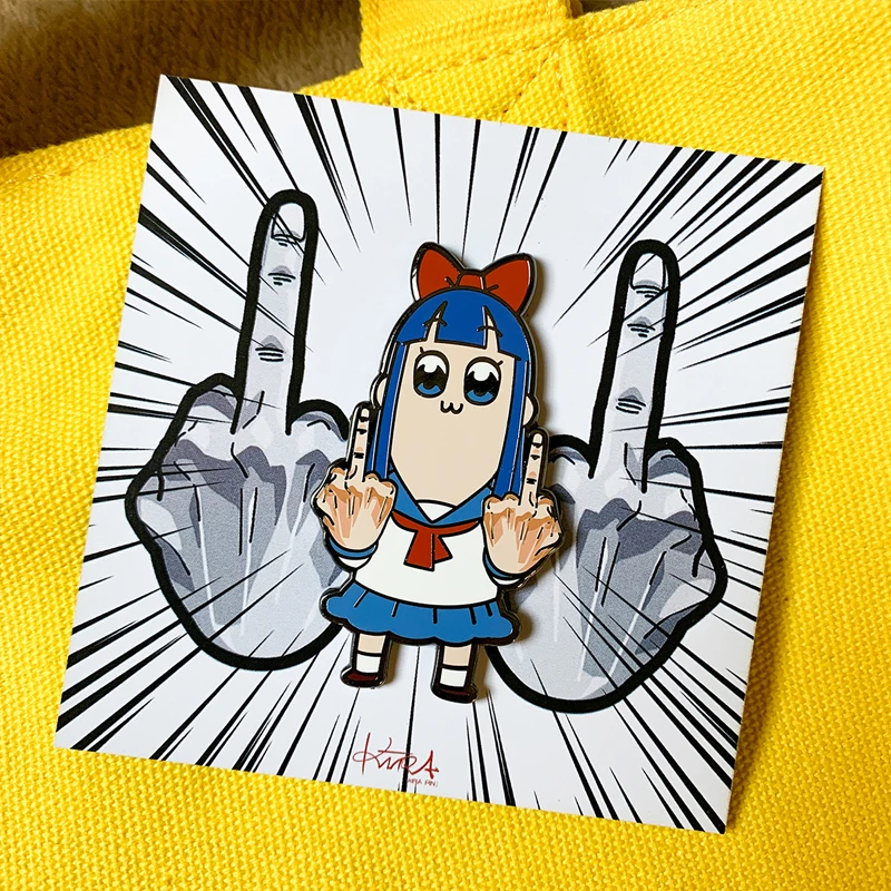 

Anime Metal Badge POP TEAM EPIC Popuko Pipimi Pin Brooch