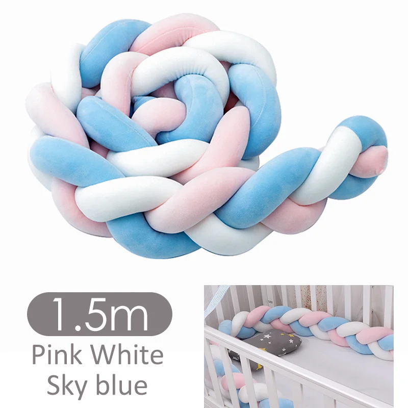 color 13 Хит, 1-9 бампер для детской кровати, 1,5 м/2 м/3 м, модный бампер для детской кроватки с поворотным узлом, защита для детского гнезда, безопасный декор для новорожденных, Прямая поставка - Цвет: color 13