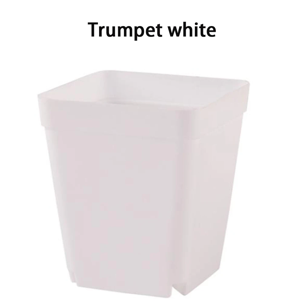 10pcs White 10 шт./компл. пластиковые горшки цветочные для сада декор небольшой квадратный таз fleshess Botany чистая раковина выращивание саженцев домашний офис Декор коробка - Color: 10pcs White