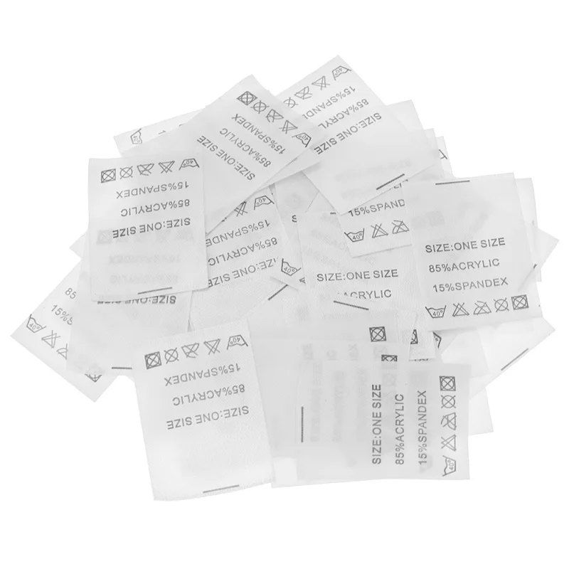 Моющиеся атласные этикетки 100 шт./лот бирка для рукоделия шитья одежды пальто