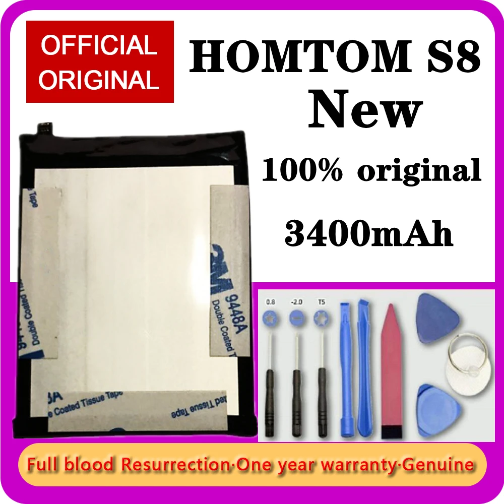 mobile phone homtom s8 3400mah original battery 5 7inch mtk6750 mobile accessories high quality batteries tracking free tools free global shipping