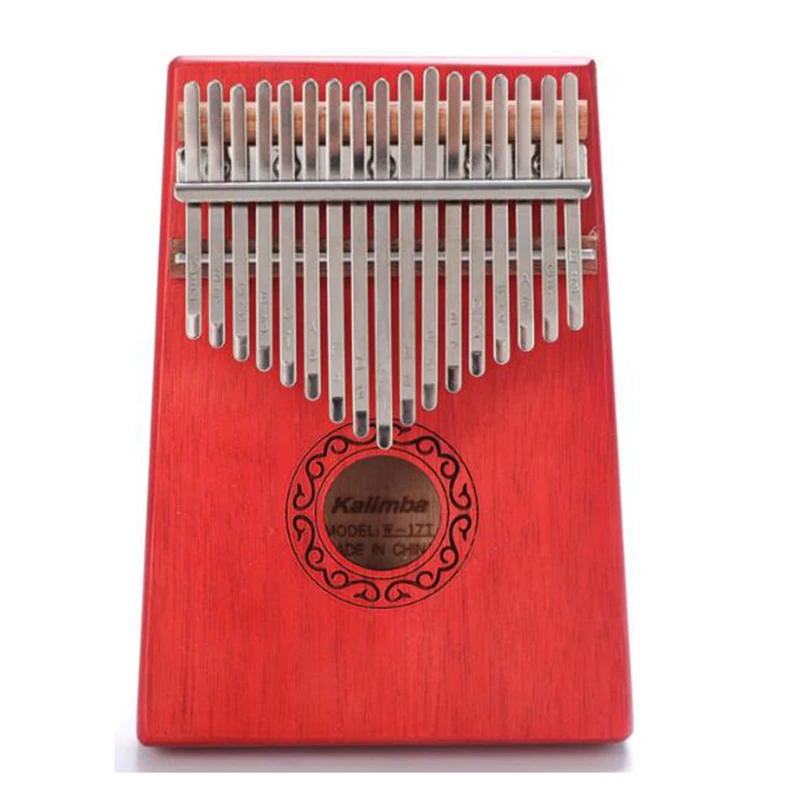 

17 клавиш Kalimba Одиночная доска красное дерево большой палец пианино Mbira мини клавиатура инструмент для музыки для начинающих влюбленных дете...