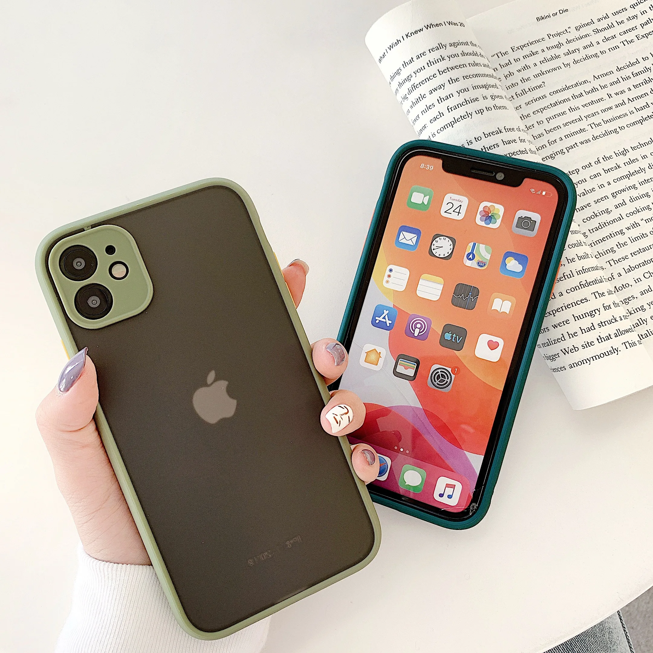 Для iphone xs max чехол Роскошный мягкий силиконовый матовый модный двойной цветной