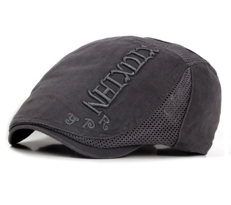

CEQING044 Newest women's curved Washed cotton berets Adult letter embroidery Pumpkin octagonal caps Sun hat Casquette Sun hats