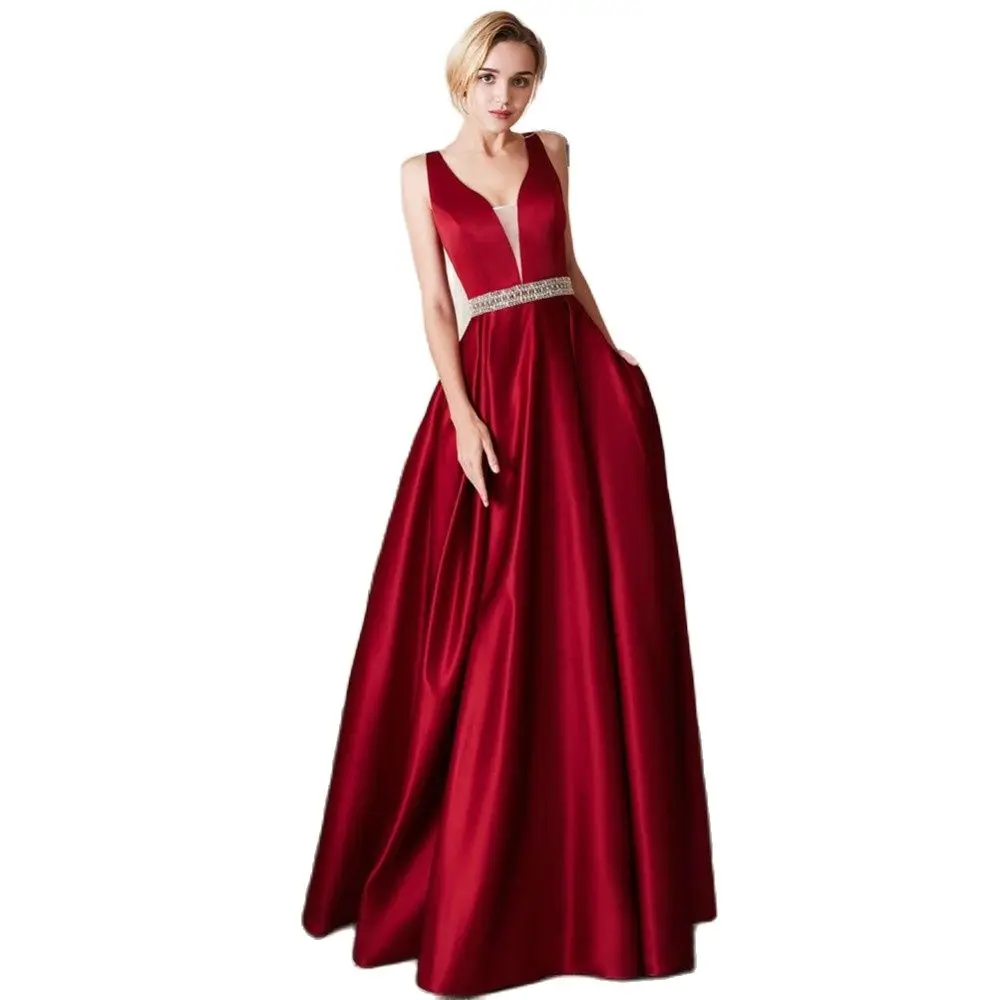 Real Picture Boad Neck Evening Dresses Long with Sash Satin Prom Party Gowns Custom Made Vestido De Festa Longo | Свадьбы и