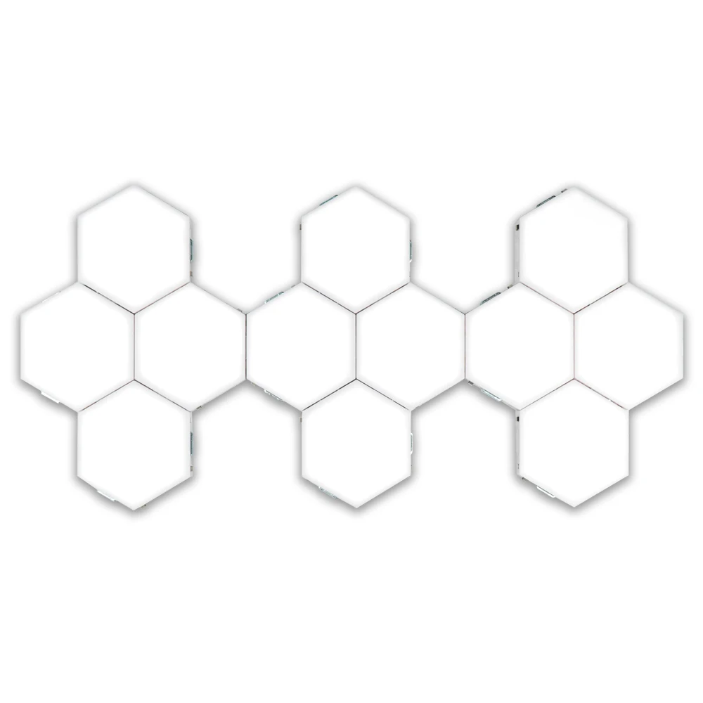 12 pcs White Color Прямая поставка стиль геометрический креативный умный сенсорный экран Квантовая лампа белый цвет изменить настенный ночник домашний декор Лава - Испускаемый цвет: 12 pcs White Color